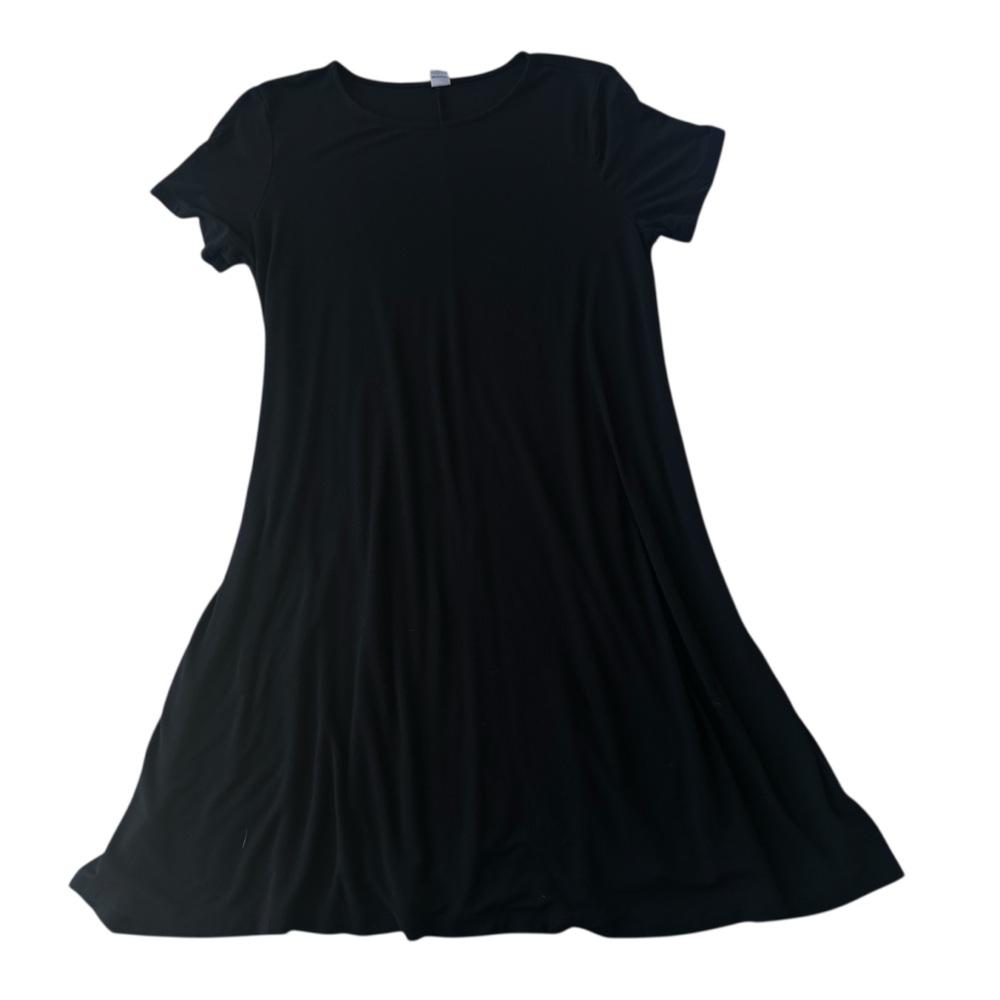 Old Navy Black T-Shirt Dress Size Large | Casual Minimalist Everyday Basic